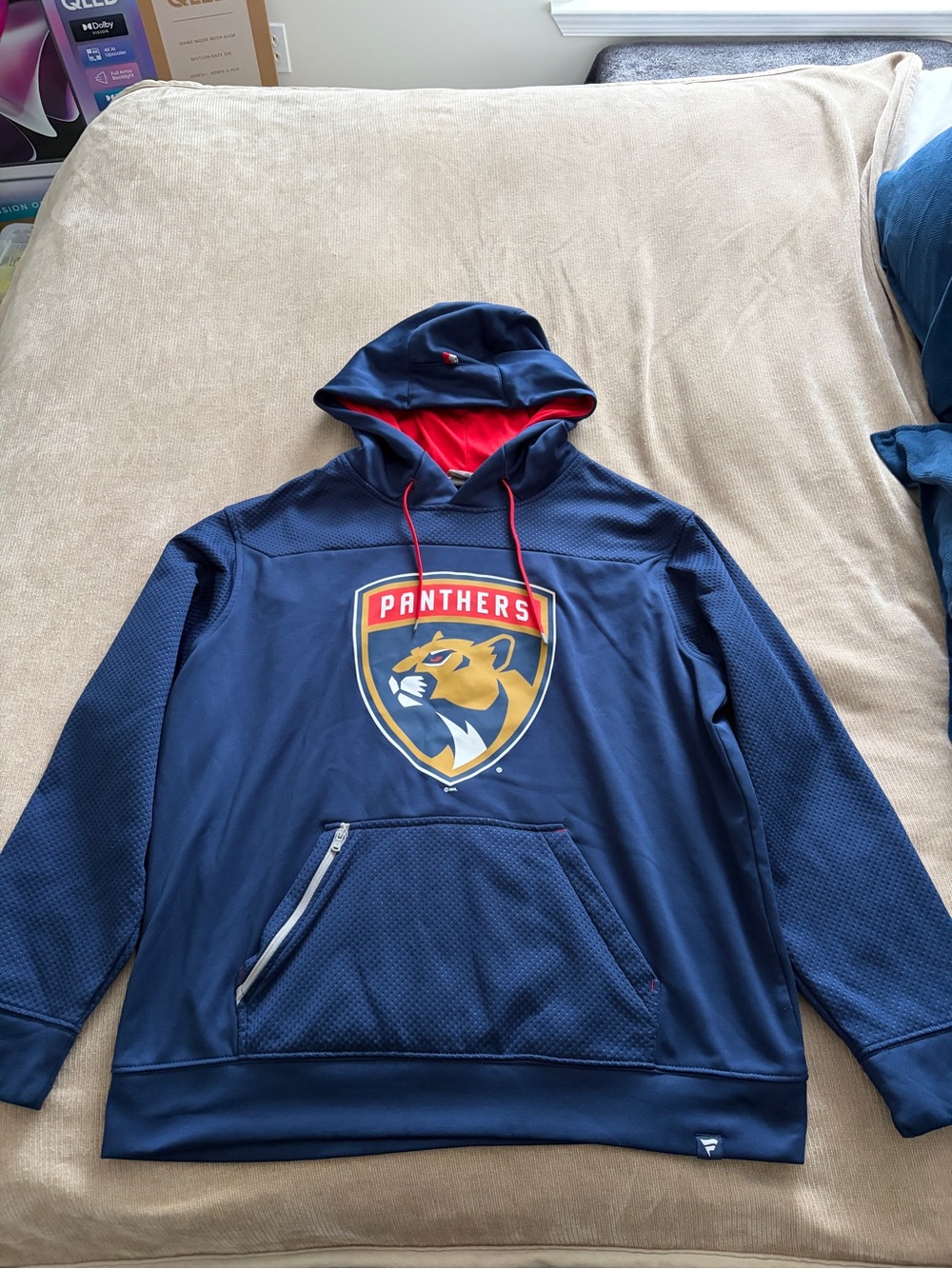 Fanatics Florida Panthers Navy Hoodie with Red Accents